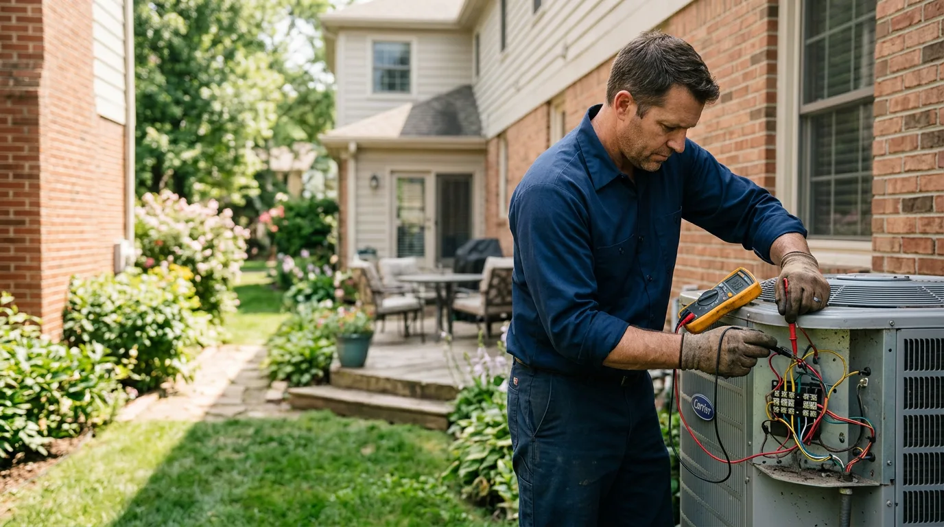 HVAC technician working near Rock Falls, IA